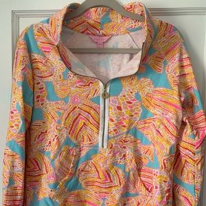 Lilly Pulitzer Medium Sweatshirt with gold zipper